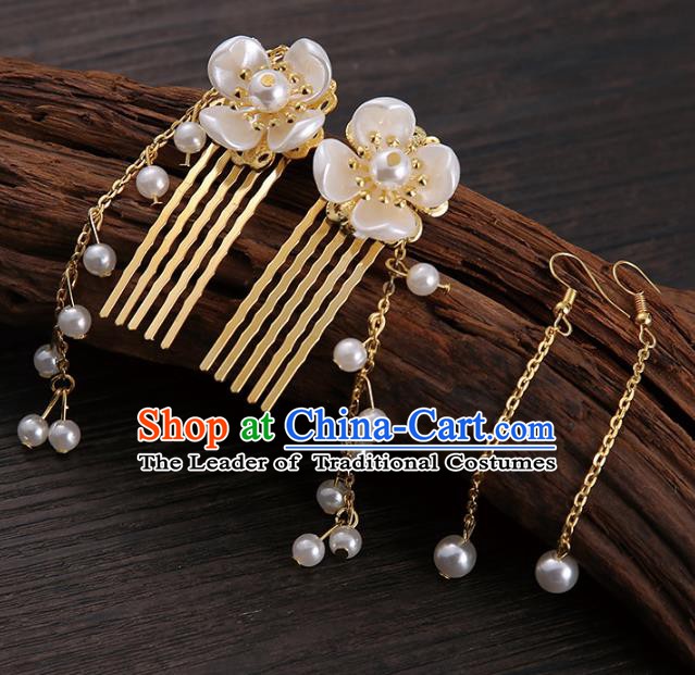 Handmade Asian Chinese Classical Hair Accessories Hairpins Hanfu Hair Comb for Women