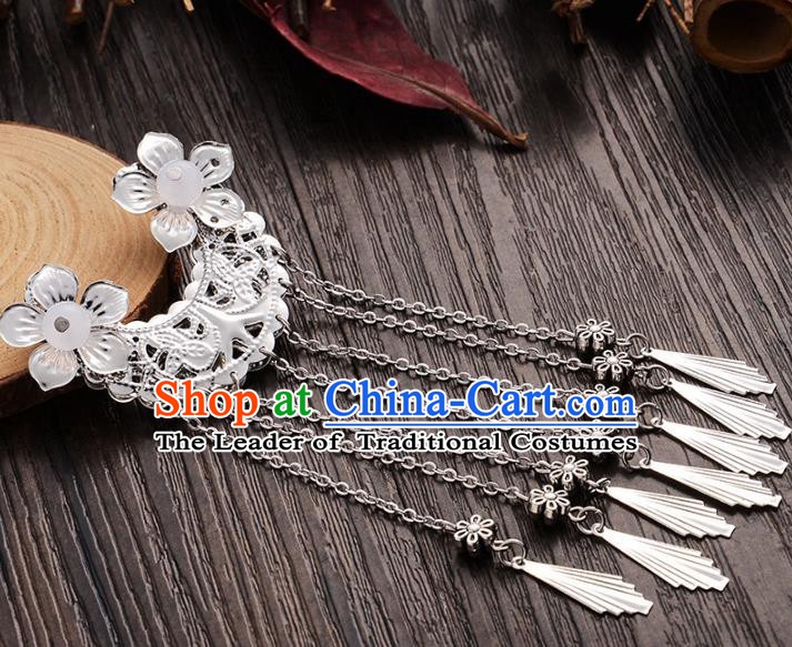 Handmade Asian Chinese Classical Hair Accessories Hairpins Hanfu Tassel Hair Stick for Women