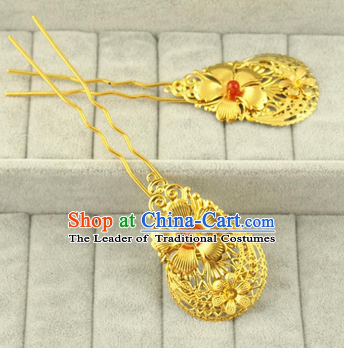 Asian Chinese Handmade Classical Hair Accessories Palace Lady Hanfu Hairpins for Women