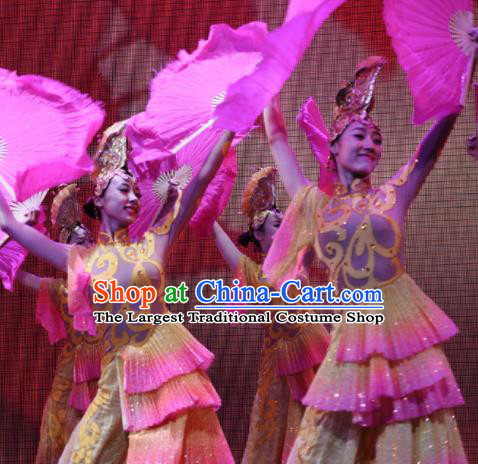 Chinese Traditional Folk Dance Costume Fan Dance Classical Dance Dress for Women