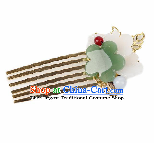 Chinese Ancient Hanfu Hair Accessories Traditional Jade Hair Comb Hairpins for Women