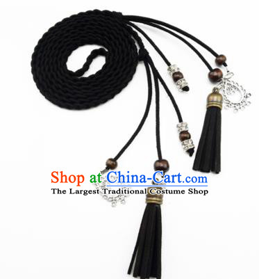 Chinese Ancient Hanfu Hair Accessories Traditional Swordswoman Black Hair Band  for Women