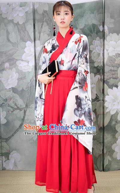 Chinese Ancient Jin Dynasty Nobility Lady Costumes Hanfu Dress for Rich