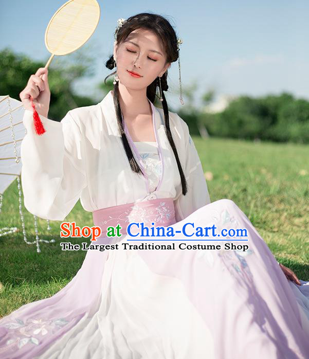 Ancient Chinese Tang Dynasty Palace Lady Costumes Hanfu Dress for Rich