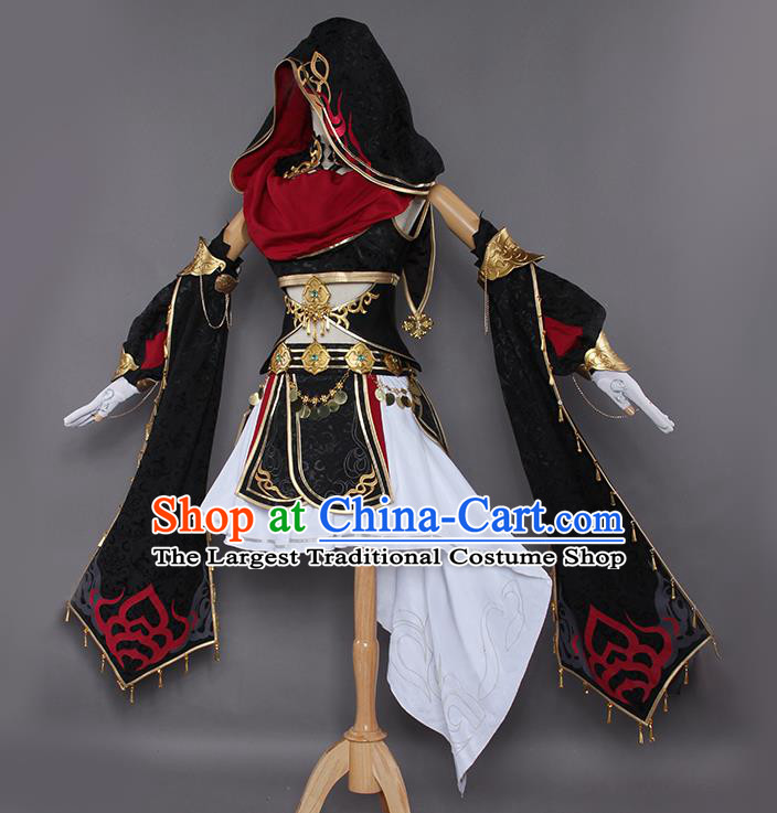 Chinese Traditional Cosplay Costumes Ancient Swordswoman Hanfu Dress for Women