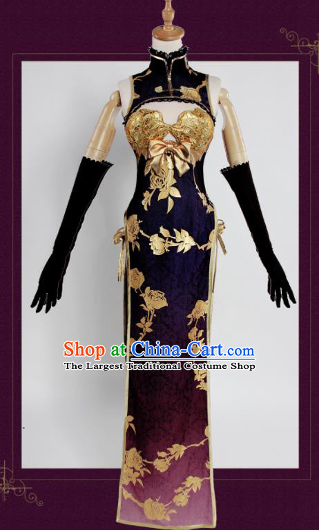 Chinese Traditional Cosplay Costumes Ancient Qipao Dress for Women