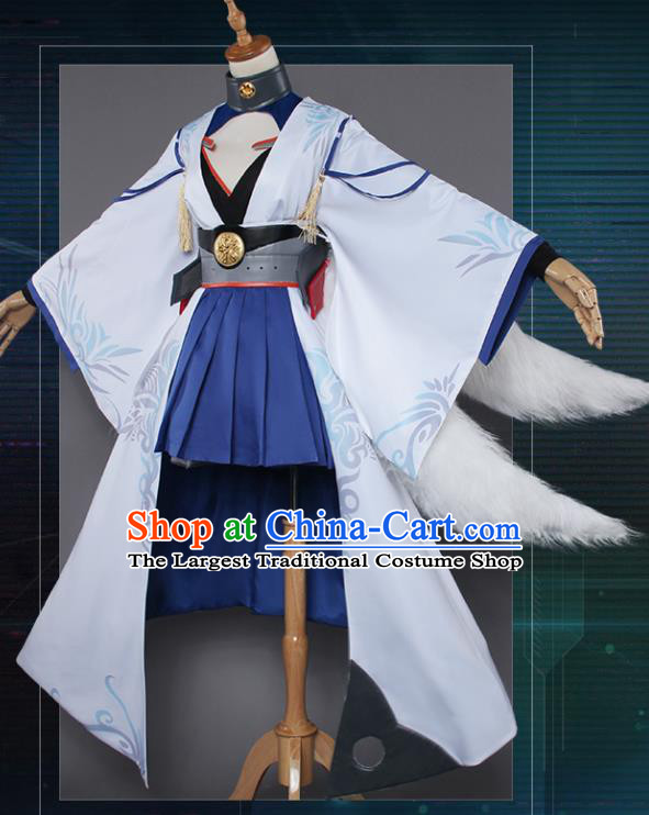 Chinese Traditional Cosplay Nine-Tailed Fox Fairy Costumes Ancient Swordswoman Clothing for Women