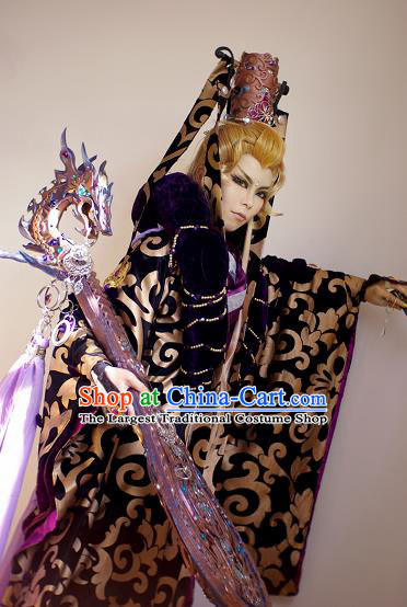 Top Grade Chinese Ancient Cosplay Swordsman Costumes for Men