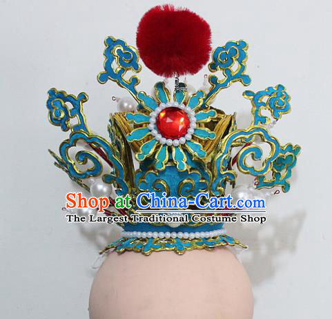 Chinese Traditional Peking Opera Niche Hair Accessories Ancient Prince Hairdo Crown for Men