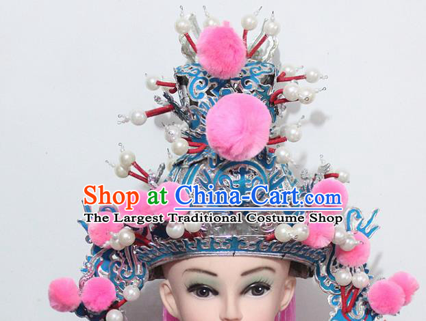 Chinese Traditional Peking Opera Niche Hats Ancient Crown Prince Helmet for Men