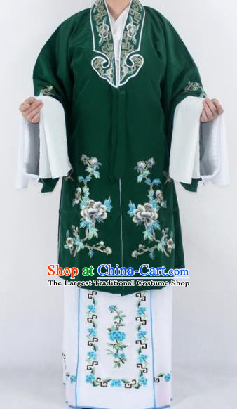 Chinese Traditional Peking Opera Actress Costumes Ancient Nobility Lady Green Cloak for Women