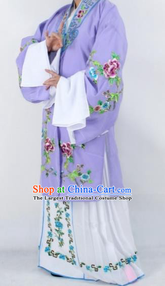 Chinese Traditional Peking Opera Actress Costumes Ancient Nobility Lady Purple Cloak for Women