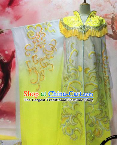 Traditional Chinese Tang Dynasty Historical Costumes Ancient Imperial Consort Embroidered Yellow Hanfu Dress for Women