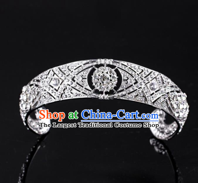 Baroque Wind Hair Accessories Bride Retro Rhinestone Royal Crown for Women