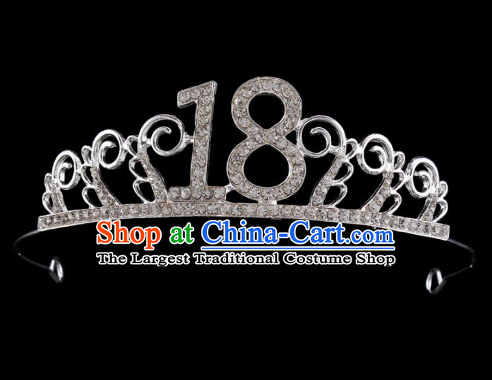 Baroque Wind Retro Hair Accessories Bride Rhinestone Royal Crown Hair Clasp for Women