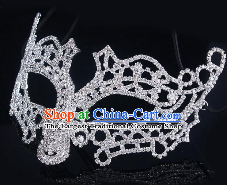 Handmade Halloween Accessories Face Mask Venice Fancy Ball Crystal Masks for Women