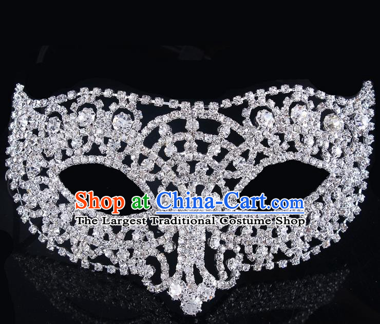 Handmade Halloween Accessories Face Mask Venice Fancy Ball Crystal Masks for Women