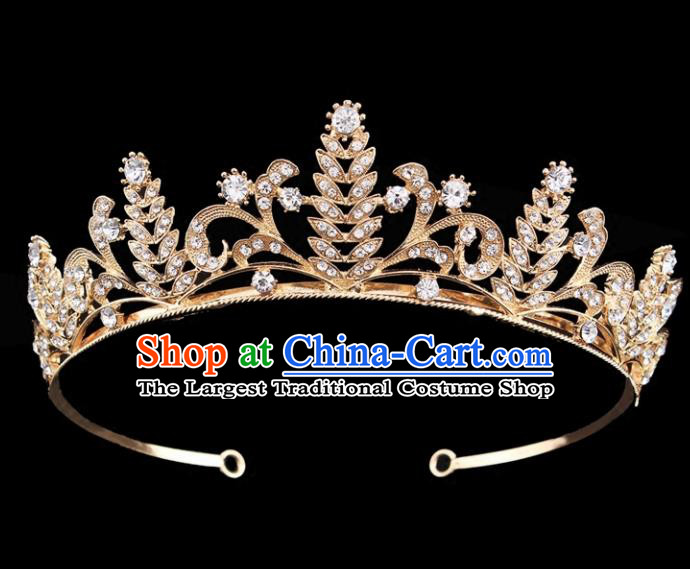 Top Grade Baroque Court Princess Golden Hair Clasp Bride Wedding Hair Jewelry Accessories for Women