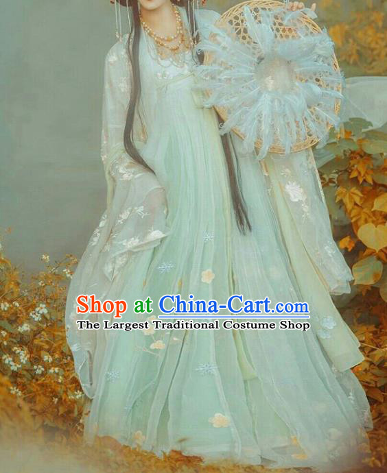 Chinese Tang Dynasty Palace Princess Costumes Ancient Fairy Peri Hanfu Dress for Women