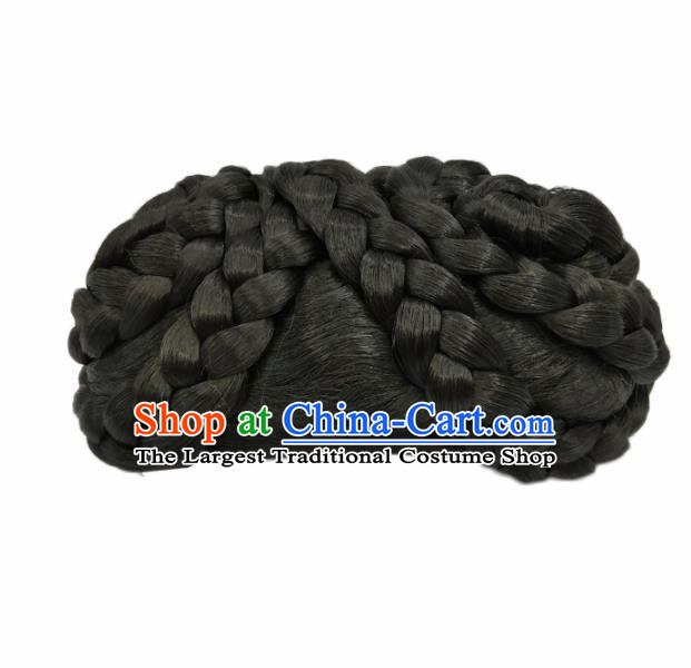 Chinese Ancient Qing Dynasty Hair Accessories Manchu Imperial Consort Chignon Wigs for Women