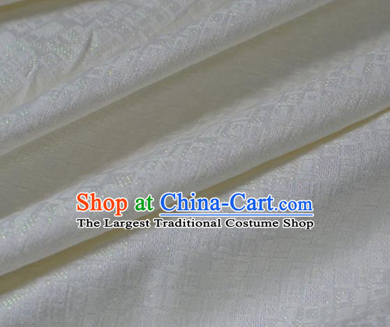 Asian Chinese Traditional White Brocade Fabric Chinese Costume Silk Fabric Material