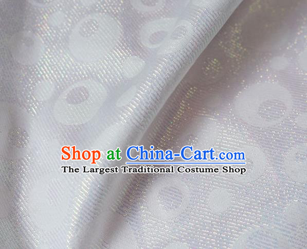 Asian Chinese Fabric Traditional Classical Pattern Design White Brocade Fabric Chinese Costume Silk Fabric Material