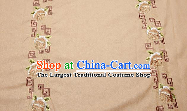 Chinese Traditional Brocade Fabric Classical Peony Pattern Design Satin Pillow Silk Fabric Material