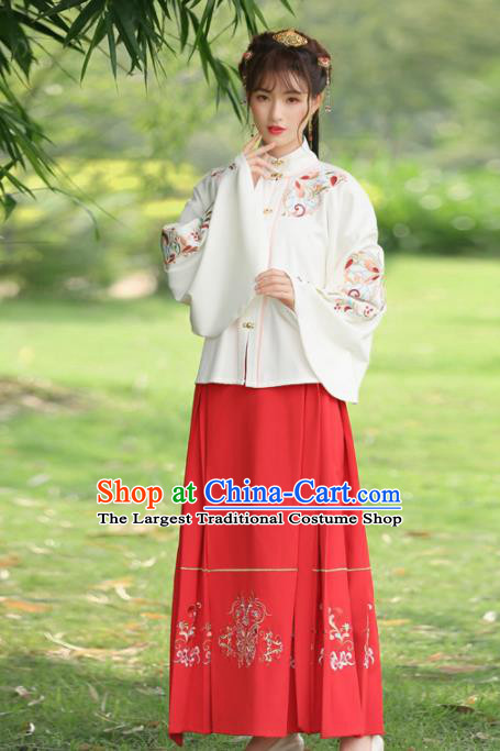 Chinese Ancient Hanfu Dress Ming Dynasty Princess Embroidered Costumes for Rich Women