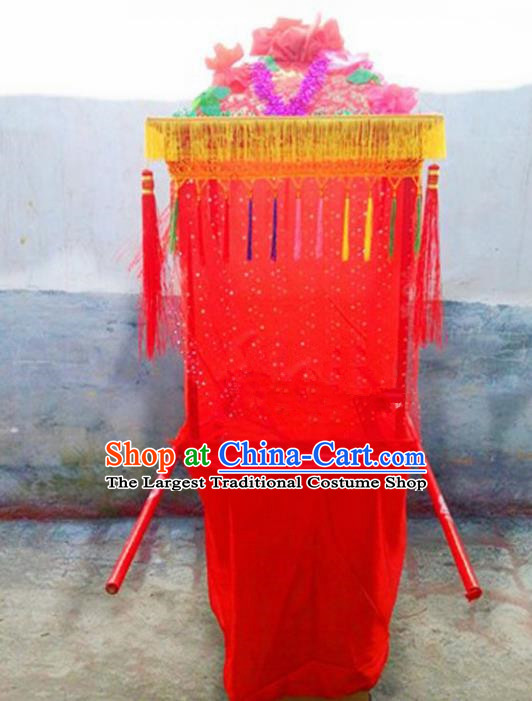 Chinese Traditional Folk Dance Yanko Dance Props Red Bridal Sedan Chair