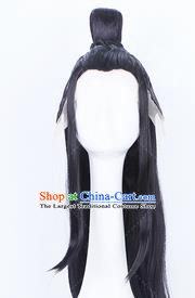 Traditional Chinese Handmade Wigs Ancient Prince Swordsman Chignon for Men