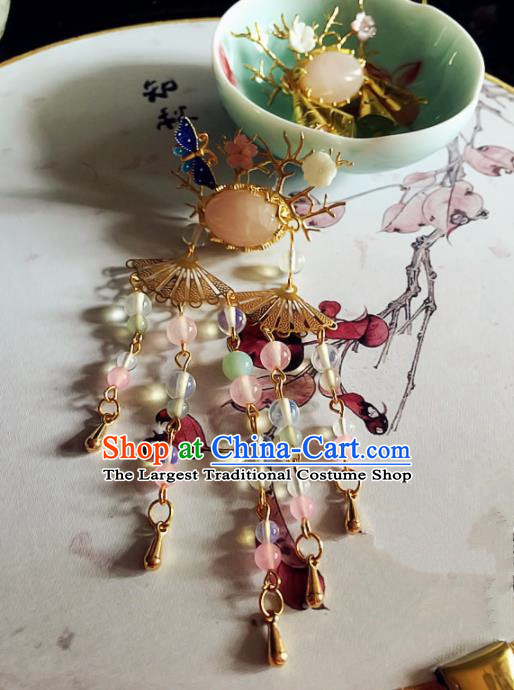 Chinese Handmade Ancient Tassel Hair Clips Hair Accessories Hanfu Hairpins for Women