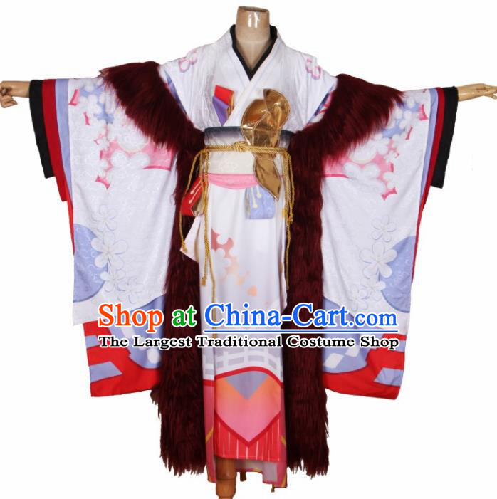 Asian Japanese Traditional Cosplay Costumes Ancient Geisha Furisode Kimono Yukata Clothing for Women