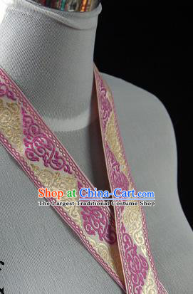 Traditional Chinese Handmade Golden Brocade Belts Ancient Embroidered Brocade Lace Trimmings Accessories