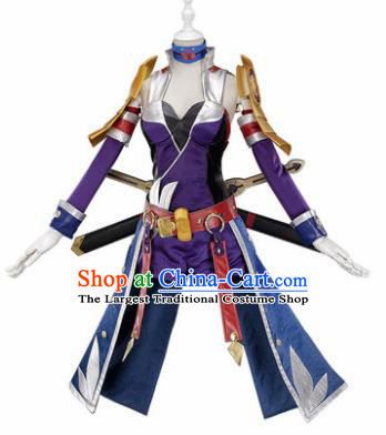 Top Grade Cosplay Female Warrior Costumes Halloween Cartoon Characters Clothing for Women