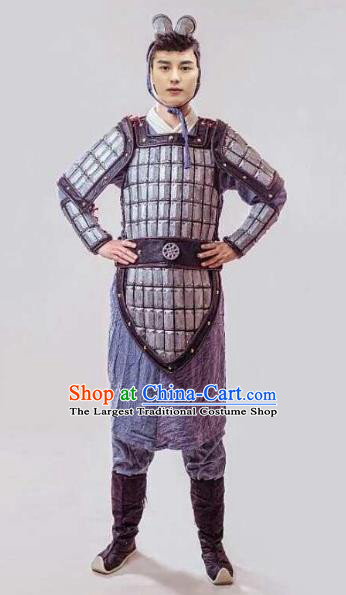 Chinese Traditional Cosplay Warrior Costumes Ancient General Swordsman Body Armour for Men