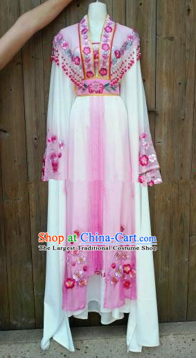 Chinese Traditional Beijing Opera Princess Costumes Ancient Nobility Lady Embroidered Pink Dress for Women