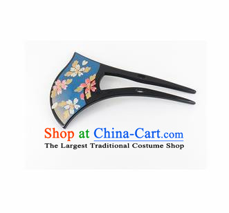 Japanese Traditional Kimono Blue Hairpins Ancient Geisha Hair Accessories for Women