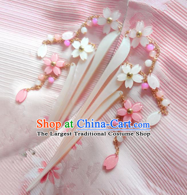 Japanese Traditional Hair Accessories Ancient Courtesan Kimono Tassel Hairpins for Women