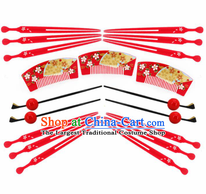 Japanese Traditional Hair Accessories Ancient Courtesan Kimono Hairpins Hair Combs for Women