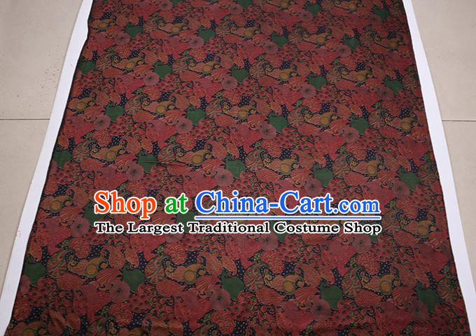 Traditional Chinese Gambiered Guangdong Gauze Satin Plain Classical Pattern Cheongsam Silk Drapery