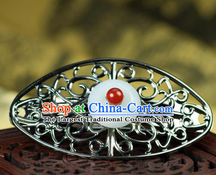 Chinese Traditional Hanfu Jade Hair Claw Hair Accessories Ancient Classical Hairpins for Women