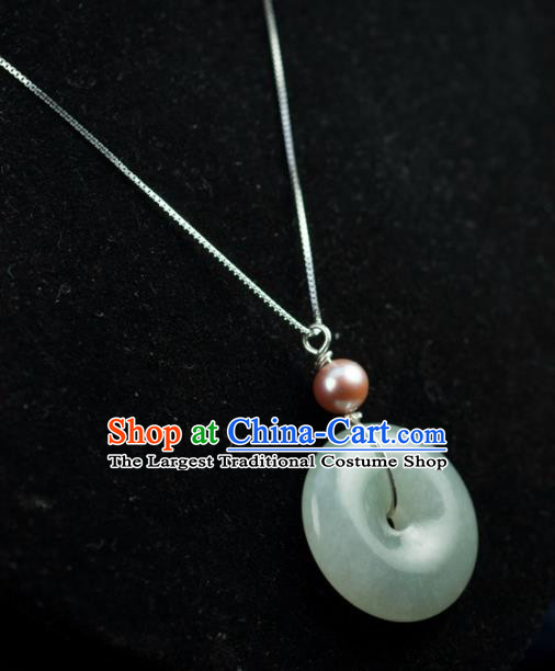 Chinese Traditional Jewelry Accessories Ancient Hanfu Jade Necklace for Women