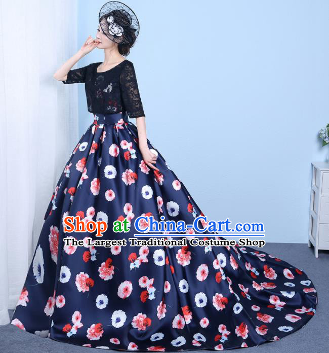 Top Performance Catwalks Costumes Wedding Dress Trailing Full Dress for Women