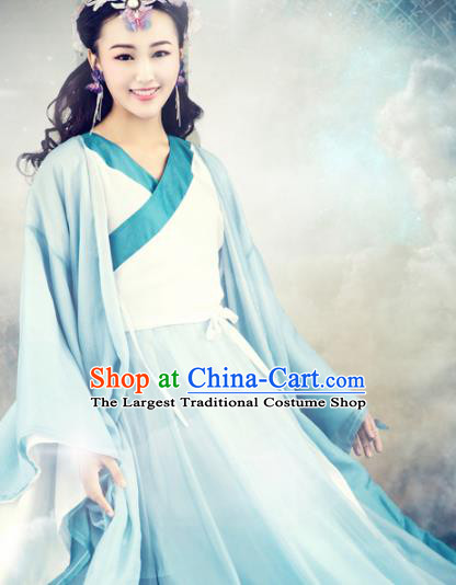 Chinese Ancient Goddess Hanfu Dress Traditional Tang Dynasty Swordswoman Costumes for Women