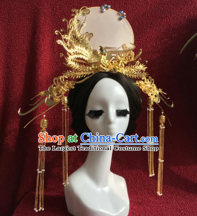 Chinese Traditional Palace Phoenix Coronet Ancient Bride Wedding Hair Accessories Hairpins for Women