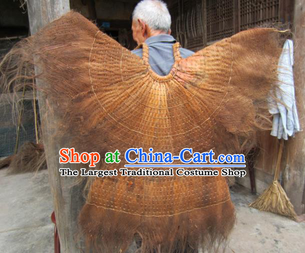 Chinese Traditional Handmade Craft Straw Rain Cape Coir Raincoat