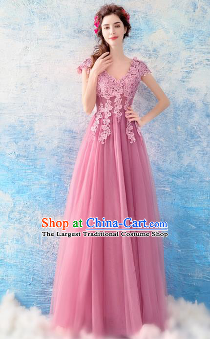 Top Grade Handmade Compere Costume Catwalks Veil Formal Dress for Women