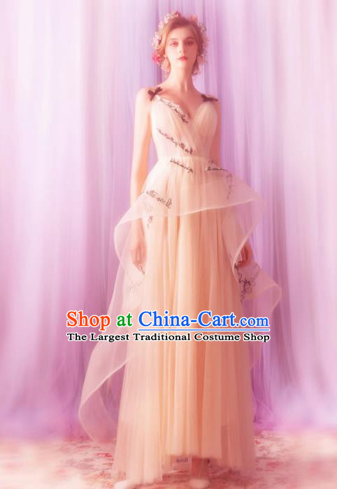 Top Grade Compere Formal Dress Handmade Catwalks Angel Veil Full Dress for Women