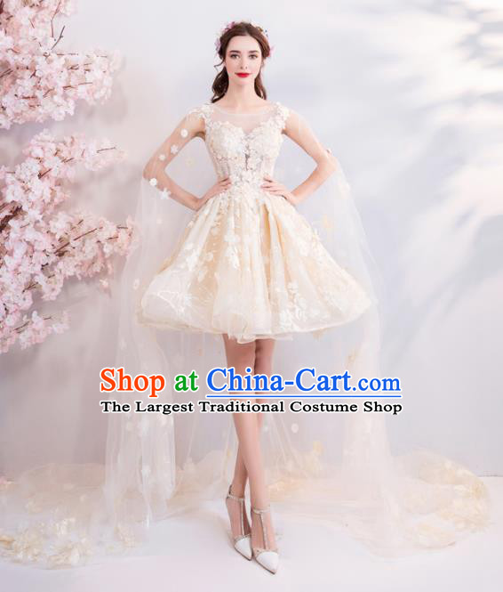 Top Grade Compere Short Bubble Formal Dress Handmade Catwalks Angel Full Dress for Women