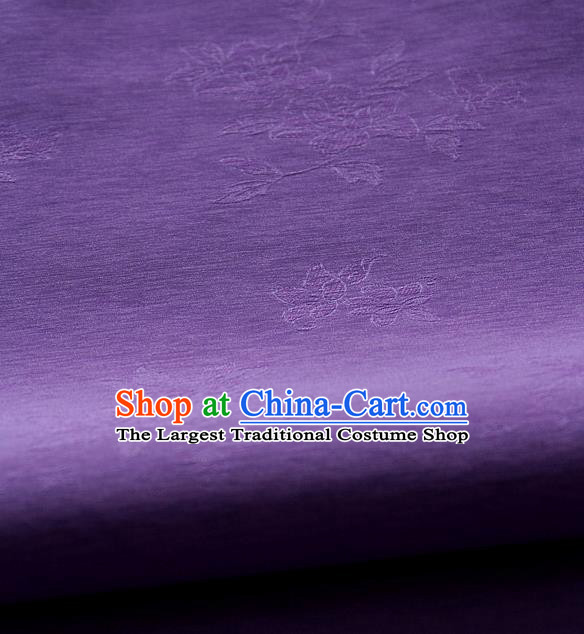 Asian Korean Traditional Purple Tajung Fabric Classical Pattern Thin Tough Silk Fabric Hanbok Silk Material